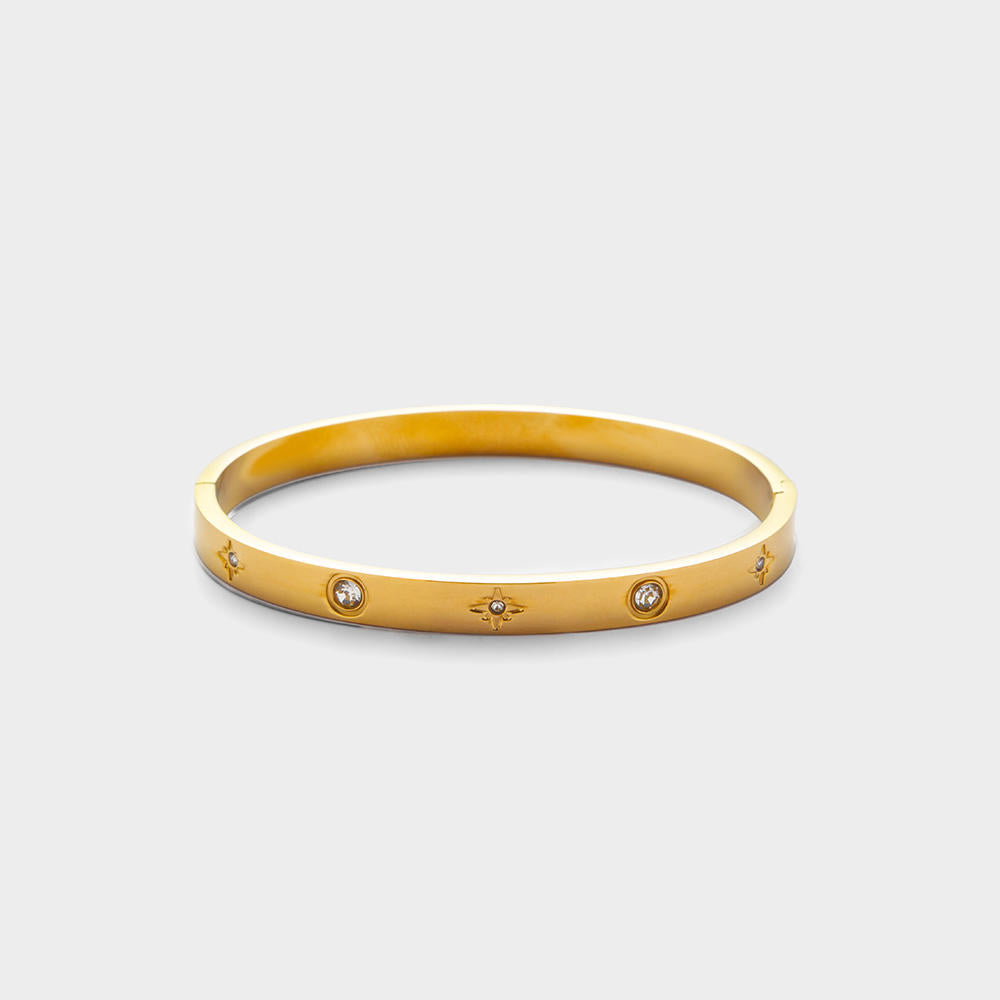 Eight-Pointed Star Cuff Bangle